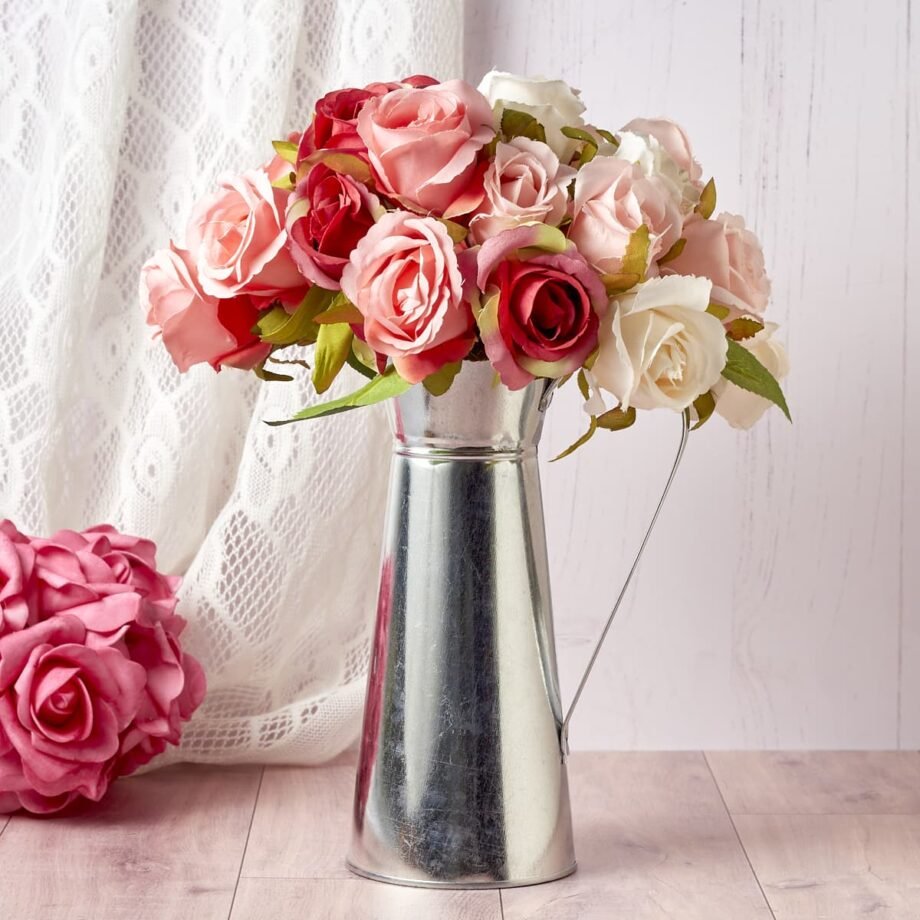 tu living con flores artificiales